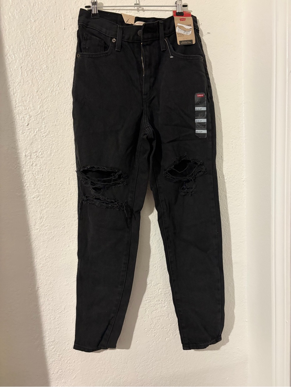 Levi's Black Ripped Skinny Jeans